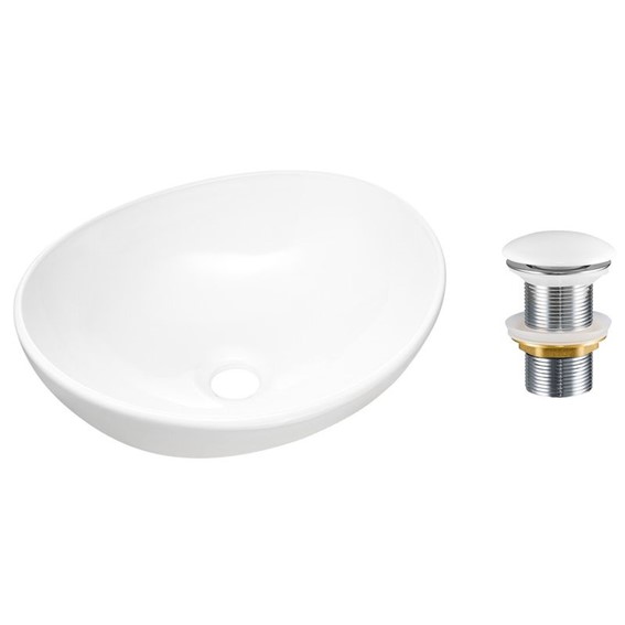 Zestaw Umywalkowy z Korkiem Click-Clack LOLA Biały