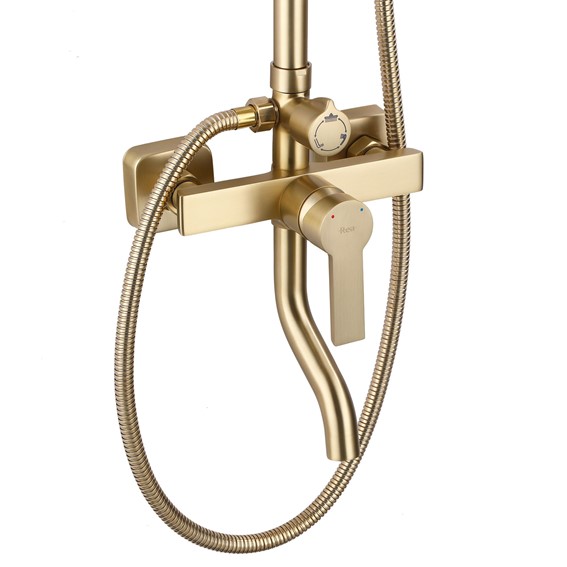 Zestaw Natryskowy ARGUS Złoty Szczotkowany