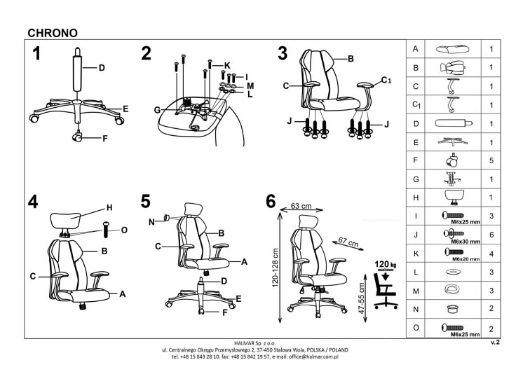 Fotel Gamingowy CHRONO Biały/Czarny