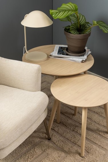 Zestaw 2 Stolików ROSLIN Beżowy