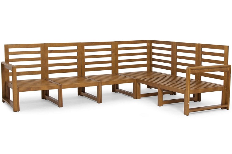 Zestaw Ogrodowy MALTA XXL 6-Osobowy ze Stolikiem Brązowy/Szary