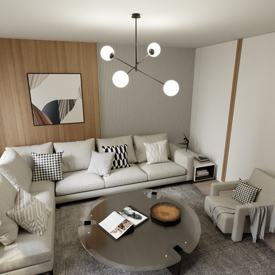 Lampa Sufitowa LINEAR 4 Czarny/Opal