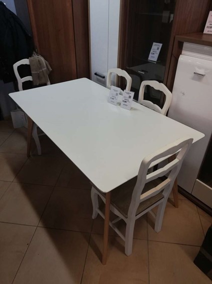 Stół MILAN 160x90 Biały/Dąb