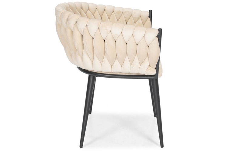 Krzesło ROSA Czarny/Beżowy