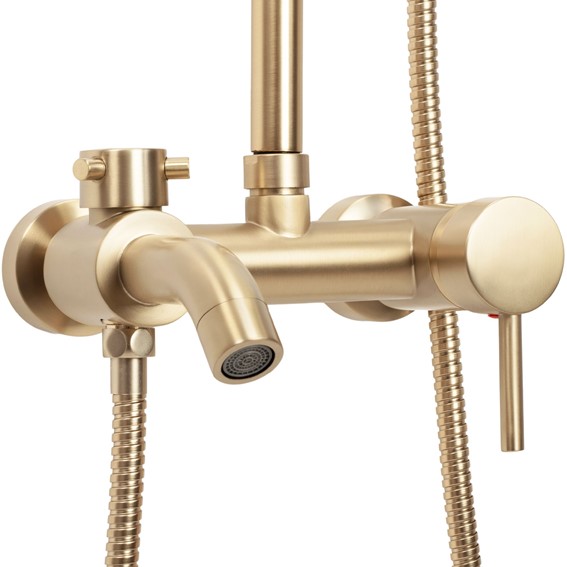 Zestaw Natryskowy LUIS Złoty Szczotkowany