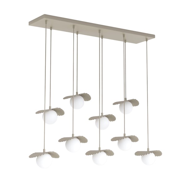 Lampa Wisząca FLORA 9 Beżowy/Opal