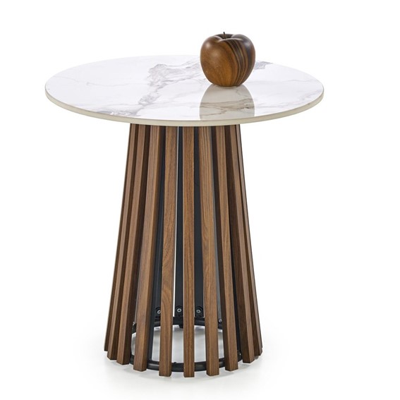 Ława CARINA_S fi50 Marmur/Orzechowy