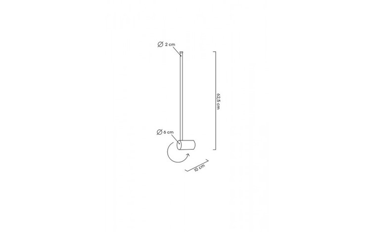 Lampa Ścienna OMBRE 60 Biały