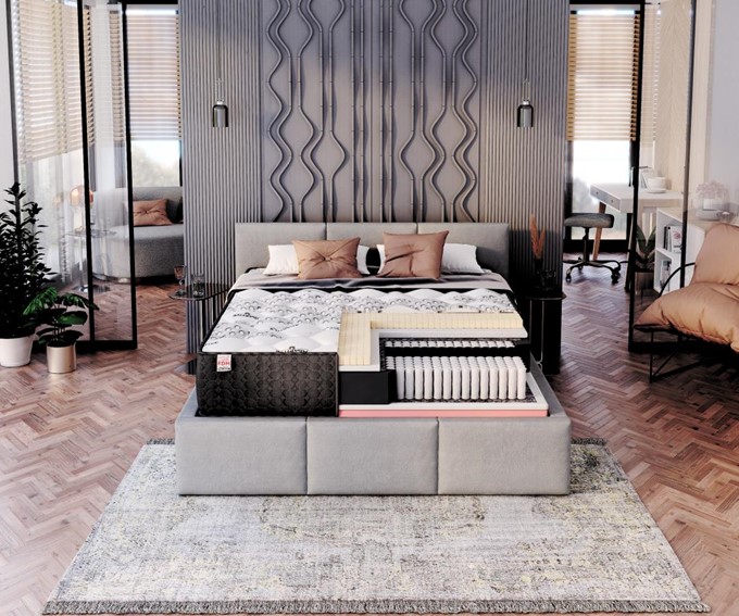 Materac COMFORT MAX 200x200 Cashmere