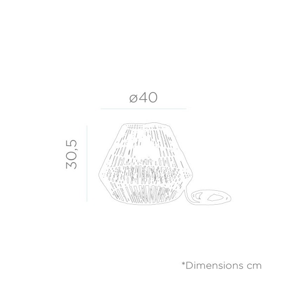 Lampa Wisząca SISINE 30 HANG IN&OUT BATTERY Naturalny