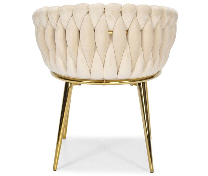 Krzesło ROSA Złoty/Beżowy