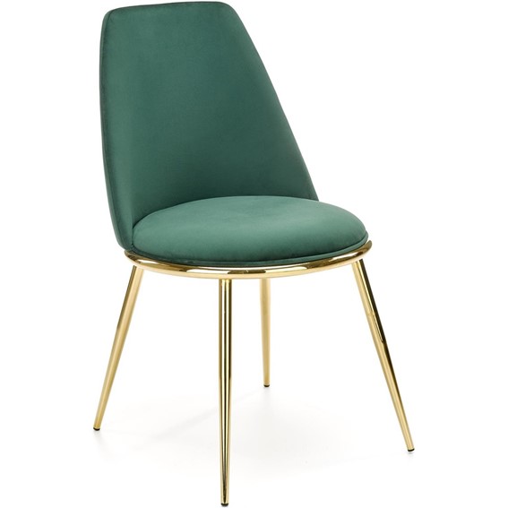 Krzesło K460 Złoty/Ciemny Zielony