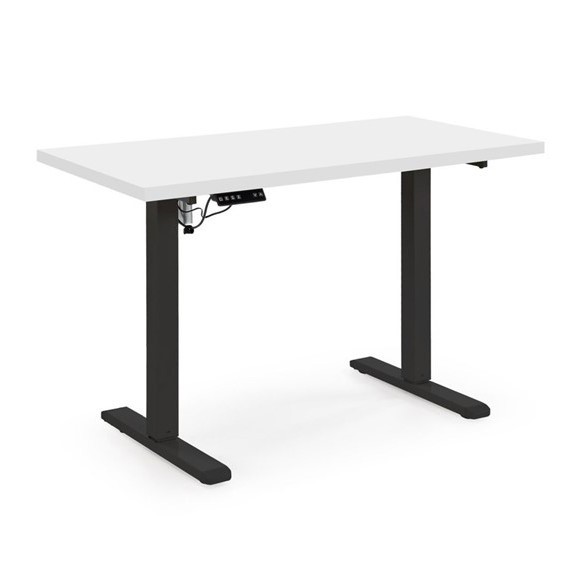 Biurko B54 z Funkcją Regulacji Wysokości Biały/Czarny