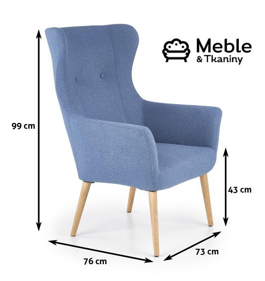 Fotel Wypoczynkowy COTTO Niebieski