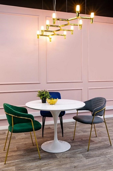 Krzesło NAOMI Szary/Złoty