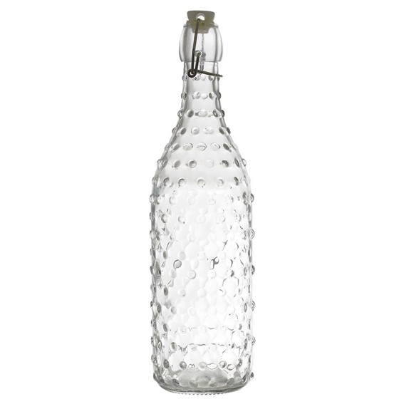 Butelka Szklana 1l Kropki