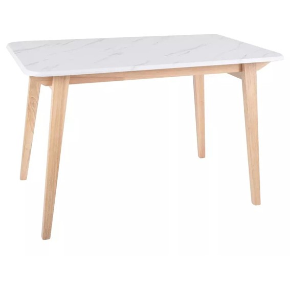 Stół MARCUS 75x120 Biały Marmur/Dąb
