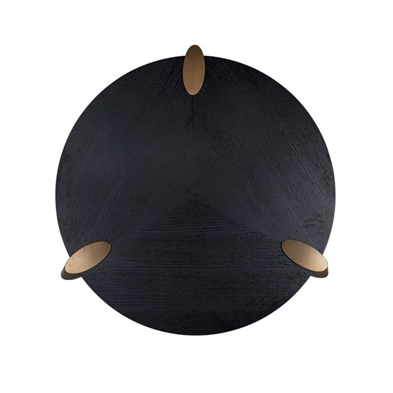 Stolik Kawowy BRODY Fi117cm Brąz/Złoty