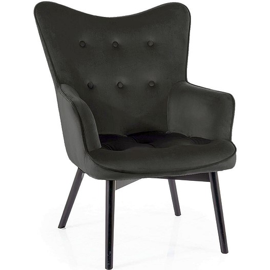 Fotel CARMEN Velvet Czarny/Czarny Bluvel 19