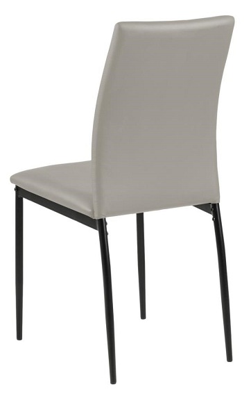 Krzesło DEMINA BEIGE PU Czarny/Beżowy Ekoskóra