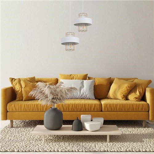 Lampa wisząca ESTELLA 1A Biała