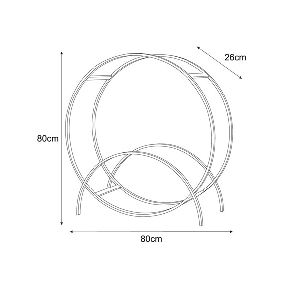 Stojak Na Drewno KAJA HOME KS-20 Czarny