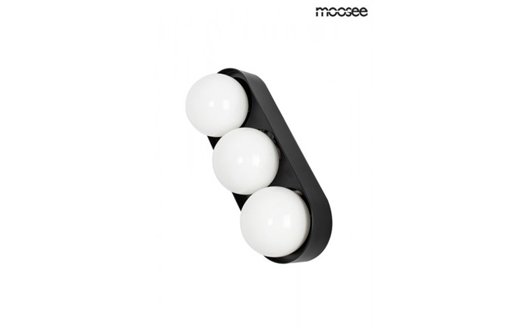 Lampa Ścienna DROPS 3 Czarny/Biały