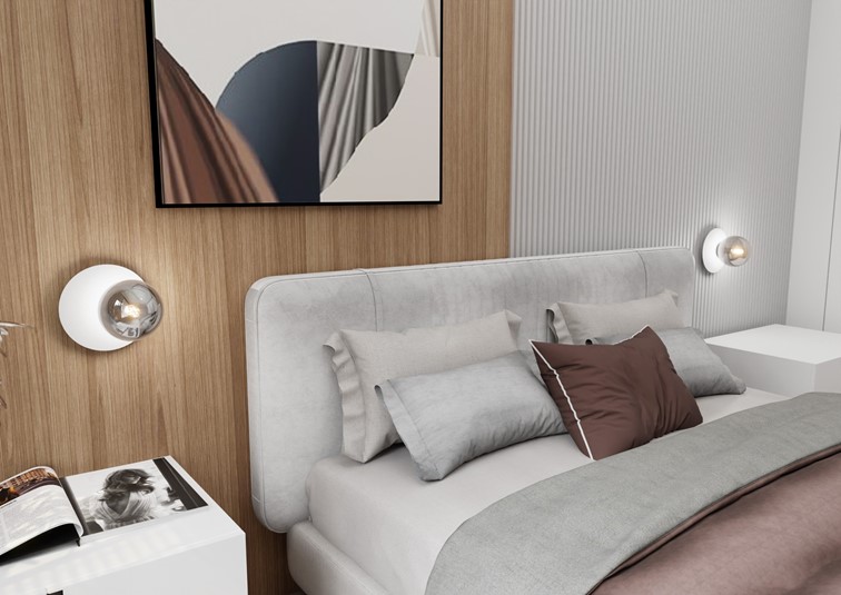 Kinkiet OSLO K1 Biały/Grafitowy