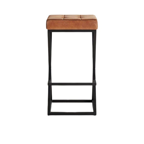 Hoker Tapicerowany AV1730-192S 38x38x74 Czarny/Brązowy