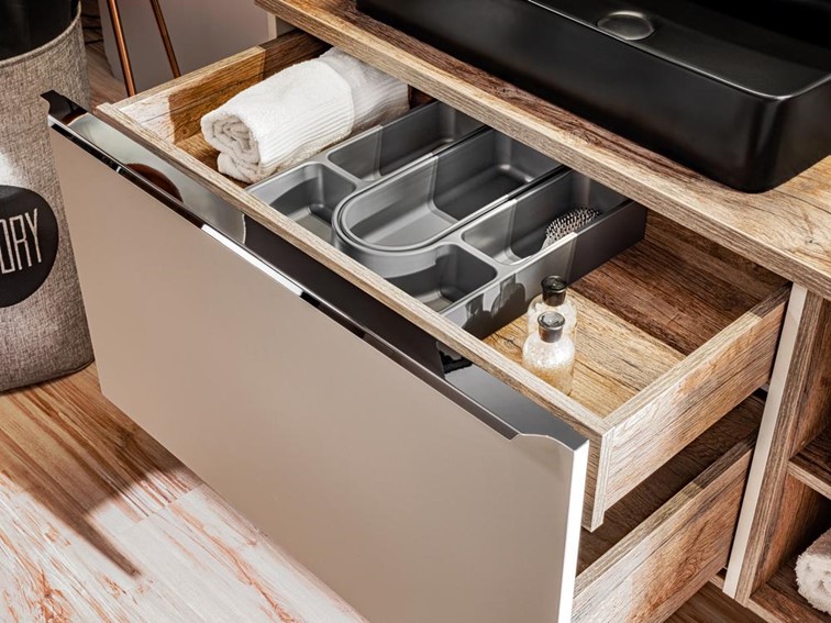 Zestaw Mebli Łazienkowych SFDB B UN 6252 A4 100cm Szary/Dąb