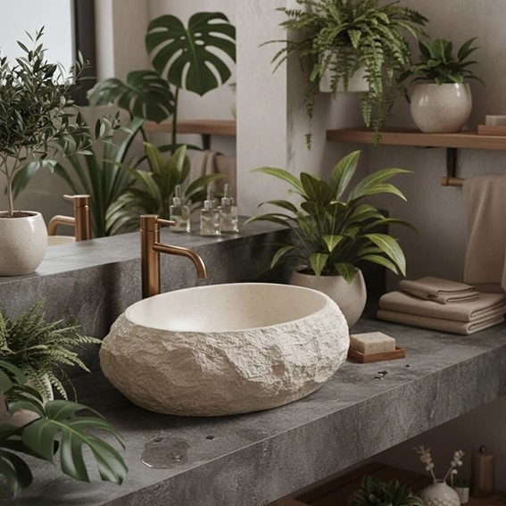 Umywalka Nablatowa MIKA Beżowy