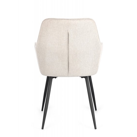 Krzesło CORA ARM Czarny/Beżowy