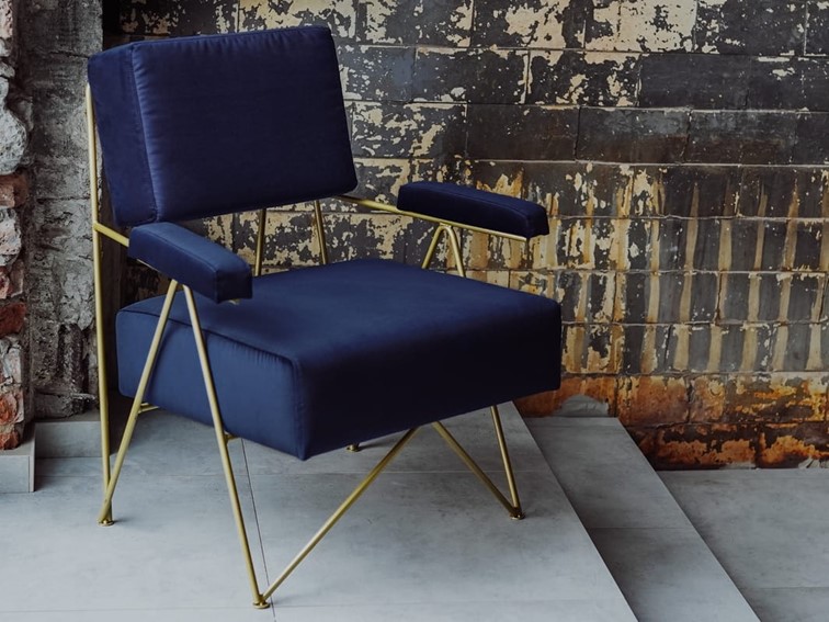 Fotel FILO Aronia/Złoty