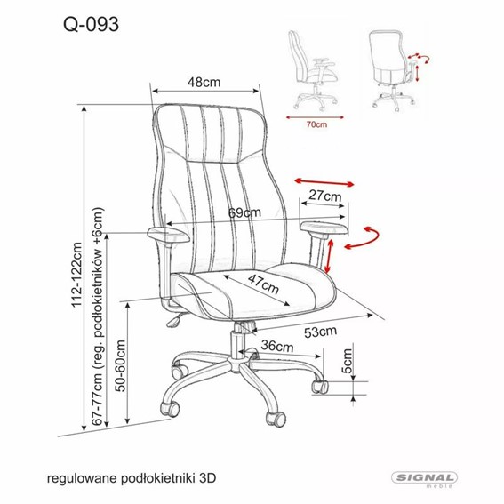 Fotel Obrotowy Q-093 Czarny