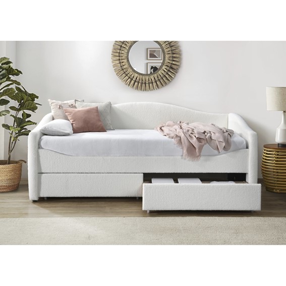 Łóżko CAYDENCE 90x200 Kremowy