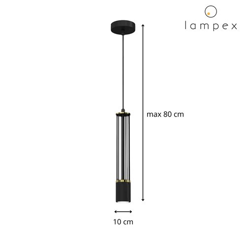 Lampa Wisząca RUBIO 1 Czarna