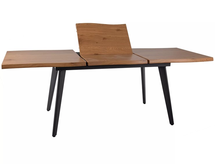 Stół Rozkładany FRESNO (120-180)x80 Dąb/Czarny