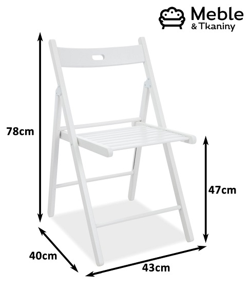 Krzesło Składane SMART II Białe