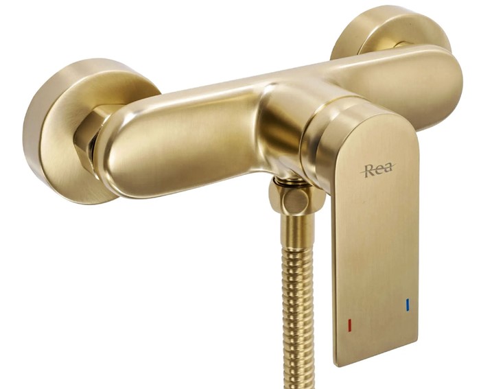 Bateria Prysznicowa VERSO Złoty Szczotkowany