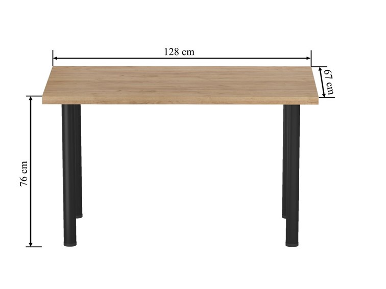 Stół ST(B)-FX 67x128 I Dąb Złoty Craft/Czarny