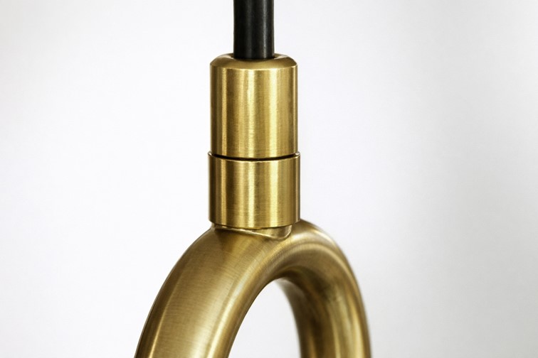 Lampa Wisząca ARIA K-5895 Czarny/Bursztynowy