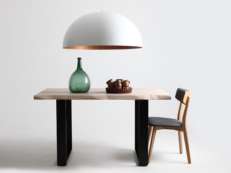 Lampa wisząca LORD 90 – miedziano-biały