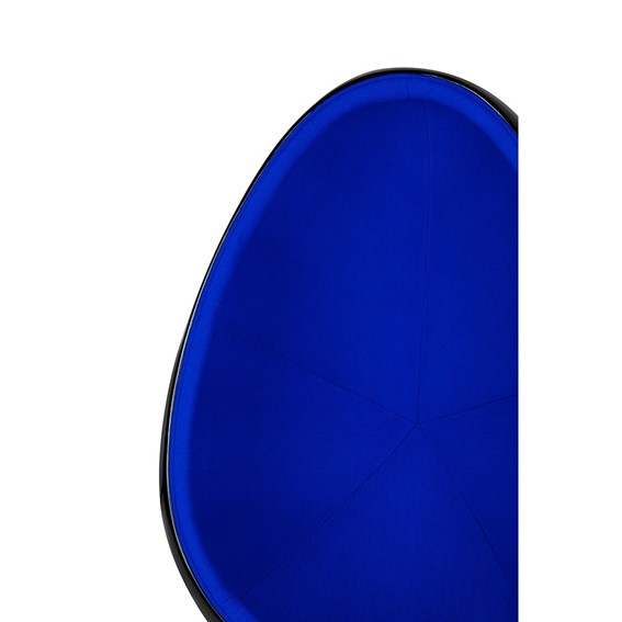 Fotel OVALIA BLACK Czarny/Niebieski