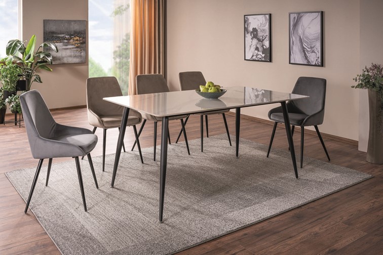 Stół RION 160x90 Czarny/Biały