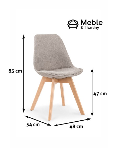 Krzesło K303 Buk/Jasny Popiel