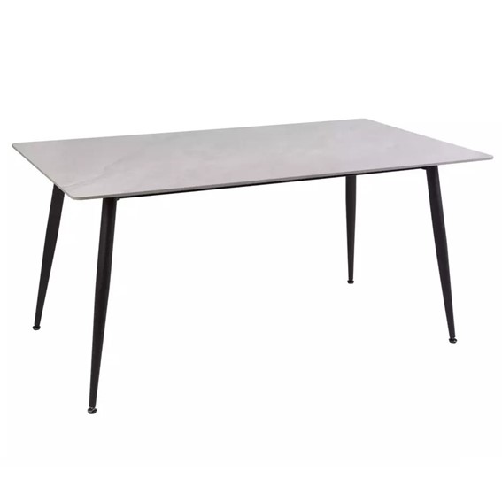 Stół RION 130 Szary Połysk/Czarny Mat