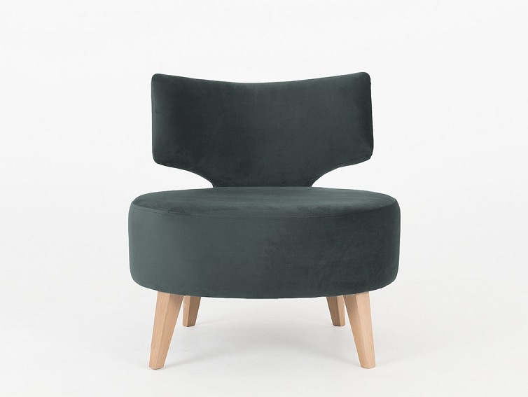 Fotel Flippin 75x60x75 Szary Bez/Naturalny