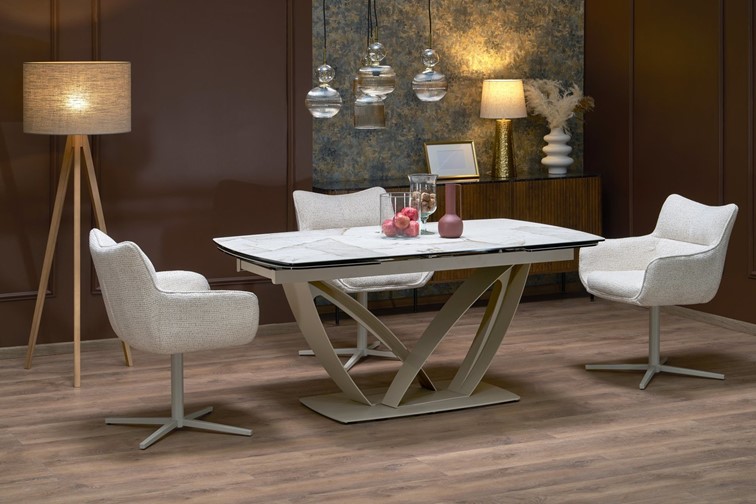 Stół Rozkładany BENJAMIN (160-240)x90 Beżowy/Kaszmir