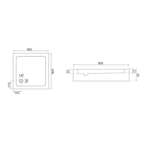 Kabina Prysznicowa CITY 90x90cm Miedź Szczotkowany