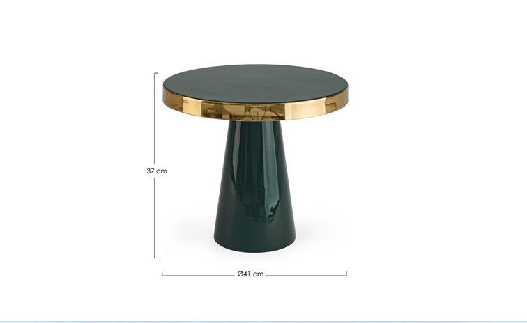 Stolik Kawowy NANDIKA Fi41cm Zielony